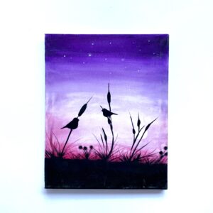 In-Studio Paint Night - Twilight Summer Birds Acrylic Painting