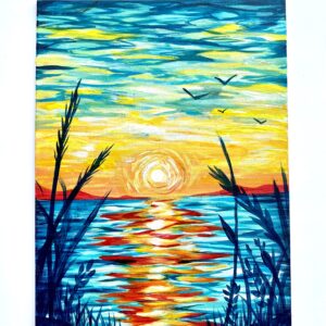 In-Studio Paint Night - Dynamic Summer Sunset Acrylic Painting