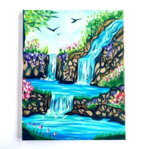 In-Studio Paint Night - Enchanted Waterfall Acrylic Painting
