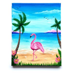 In-Studio Paint Night - Flamingo Tropical Vacation Acrylic Painting