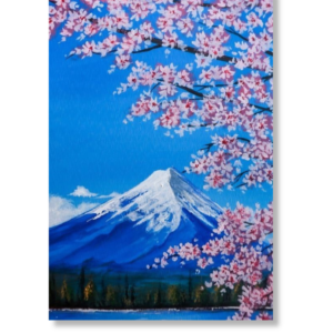 In-Studio Paint Night - Cherry Blossom and Volcano Acrylic Painting